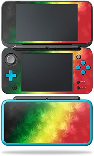 עור אדיסקינס תואם ל- Nintendo New 2Ds XL - Rasta Rainbow | כיסוי עטיפת מדבקות ויניל מגן, עמיד